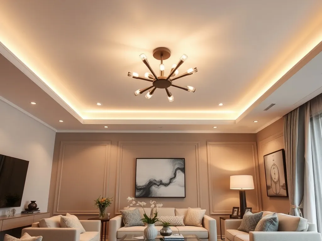 Pomysł na sufit w salonie: inspiracje i praktyczne porady