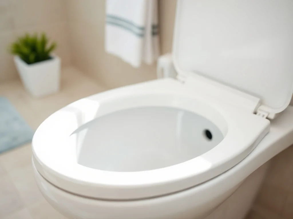 Nowoczesna miska WC bez kołnierza w jasnej łazience, podkreślająca gładkie krawędzie i łatwość utrzymania czystości